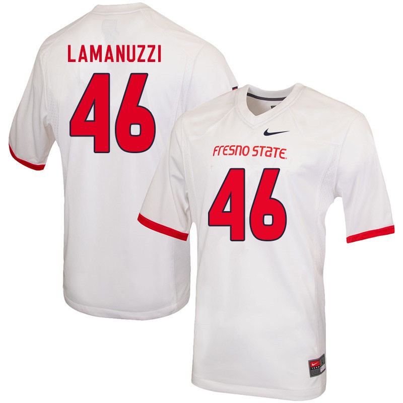 Men #46 Cam Lamanuzzi Fresno State Bulldogs College Football Jerseys Sale-White
